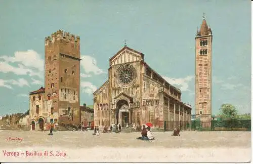 PC38020 Verona. Basilika S. Zeno. Franchini-Werkstätten. B. Hopkins