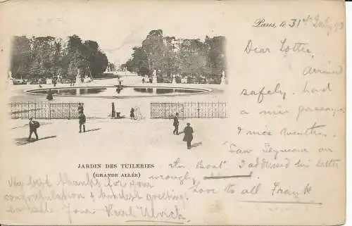 PC38863 Jardin des Tuileries. Große Allee. B. Hopkins