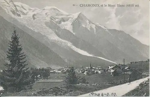 PC39688 Chamonix und der Mont Blanc. B. Hopkins