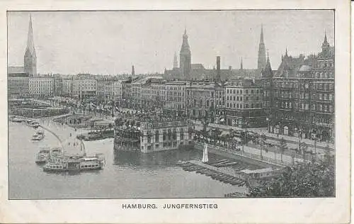 PC39763 Hamburg. Jungfernstieg. B. Hopkins