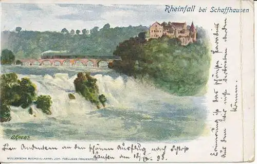 PC38895 Rheinfall bei Schaffhausen. Joh. Foellmer. B. Hopkins