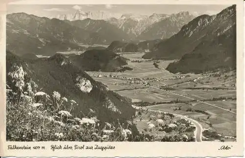 PC3992 Falkenstein 1277m. Blick Uber Tirol zur Zugspitze. Kohlbauer. RP. B. Ich habe