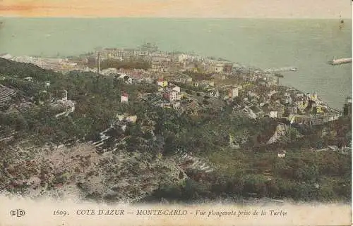 PC39628 Côte d'Azur. Monte Carlo. Tauchende Ansicht der Trübung. Nr. 1609