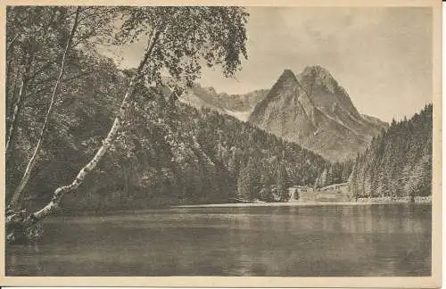 PC39804 Riessersee bei Garmisch Parten Kirchen. B. Hopkins