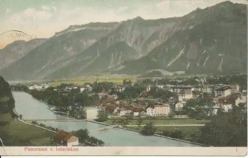 PC39875 Panorama v. Interlaken. Nr. 13517. 1909. B. Hopkins