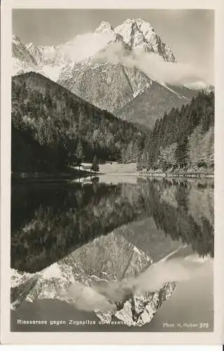 PC39809 Riessersee Gegen Zugspitze u. Waxenstein. H. Huber. Nr. 370. B. Hopkins