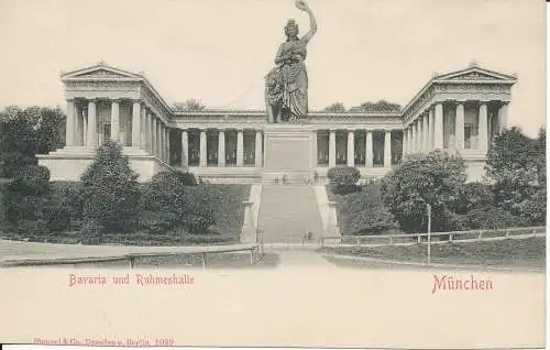 PC40367 Bayern und Ruhmeshalle. München. Stengel. B. Hopkins