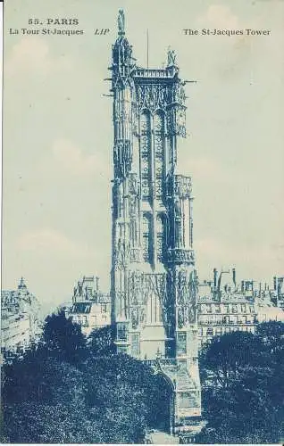 PC39631 Paris. Der St. Jacques Tower. J. Cormault. Nr. 55