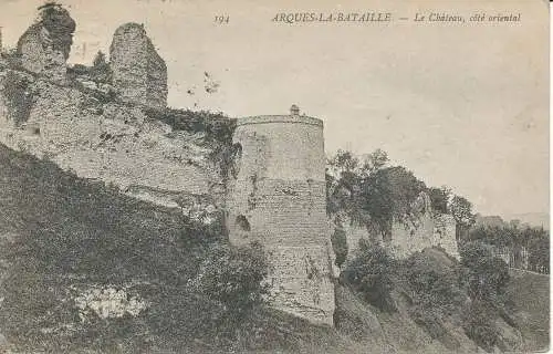 PC40407 Arques Die Schlacht. Das Schloss an der Ostküste. 1907. B. Hopkins