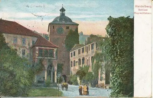 PC38935 von Heidelberg. Schloss Ruprechtsbau. A. Voigt. Nr. 9. 1910. B. Hopkins