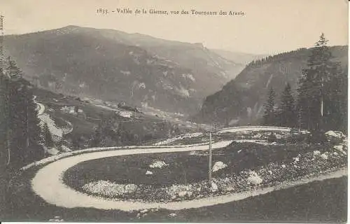 PC39575 Vallee de la Giettaz mit Blick auf die Wendepunkte der Aravis. Pittier. Nr. 1833