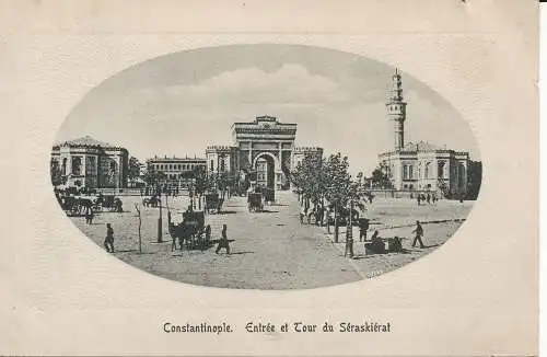 PC40373 Konstantinopel. Eingang und Tour du Seraskierat. J. Ludwigsohn