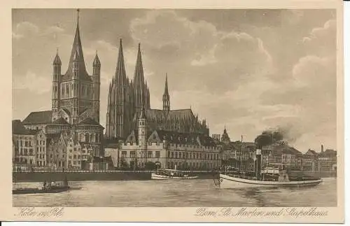 PC39765 Koln a. Rh. Dom. St. Martin und Stapelhaus. J.G. Schmitz. B. Hopkins