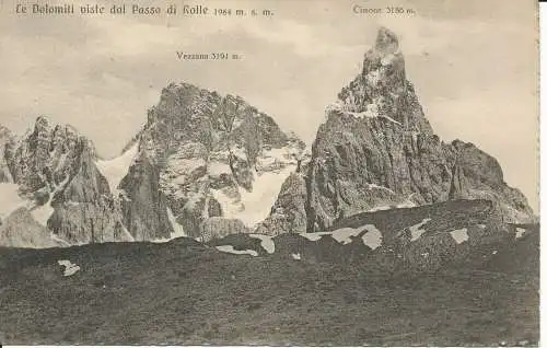 PC39905 Die Dolomiten vom Rollenpass aus gesehen. Gadenz