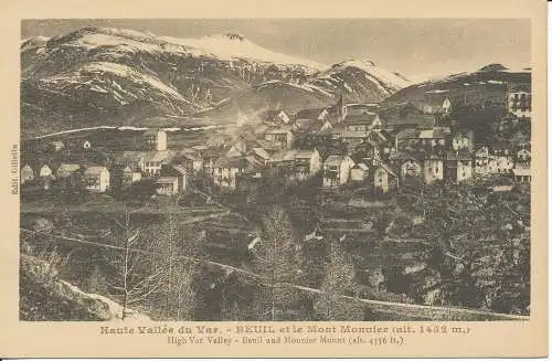 PC40331 Haute Vallee du Var. Beuil und den Mont Monnier. J. Gilletta. B. Hopkins