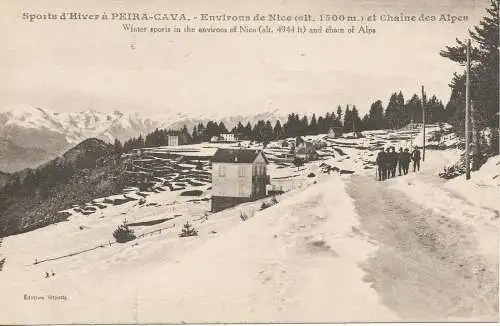 PC40306 Wintersport in der Umgebung von Nizza und Kette der Alpen. Weste. B. Hop