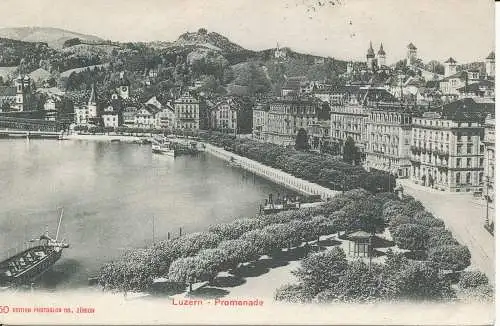 PC37981 Luzern. Spaziergang. Photoglob. Nr. 50. B. Hopkins