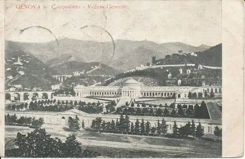 PC38390 Genua. Camposanto. Allgemeine Ansicht. 1908. B. Hopkins