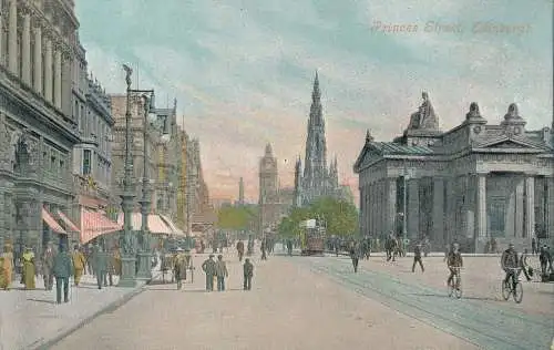 PC36160 Princes Street. Edinburgh. Valentinstag. 1904