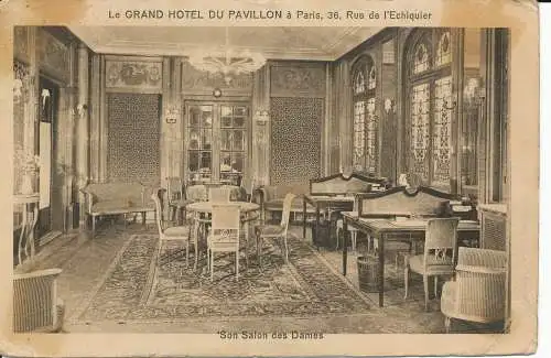 PC39321 Das Grand Hotel du Pavillon in Paris. Sein Salon des Dames. Henri Monnier.
