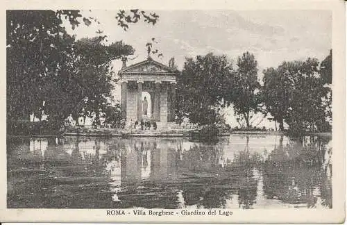 PC39633 Rom. Villa Borghese. Garten am See