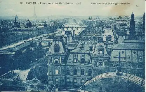 PC39287 Paris. Panorama der acht Brücken. J. Cormault
