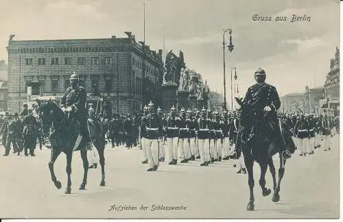 PC40551 Gruss aus Berlin. Aufziehen der Schlosswache. 1914. B. Hopkins