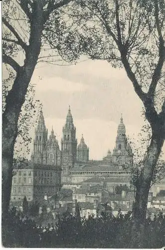 PC40438 Santiago. Blick auf den Dom. Grafiken. Nr. 40. B. Hopkins