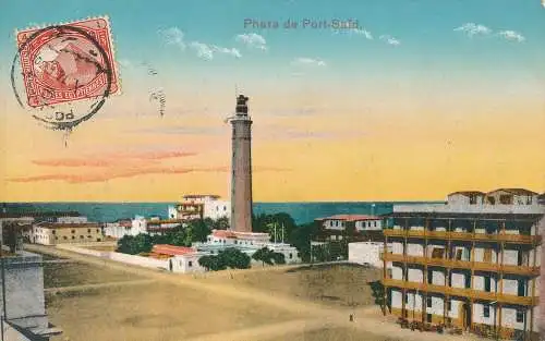 PC37947 Leuchtturm von Port Said. 1914