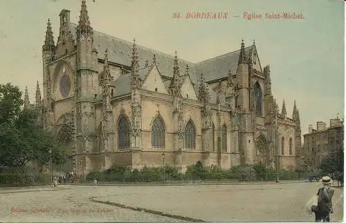 PC37887 Bordeaux. Kirche St. Michael. Nr. 54. 1908. B. Hopkins