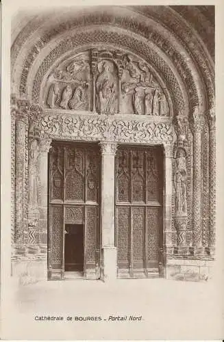 PC38166 Kathedrale von Bourges. Nordtor. B. Hopkins