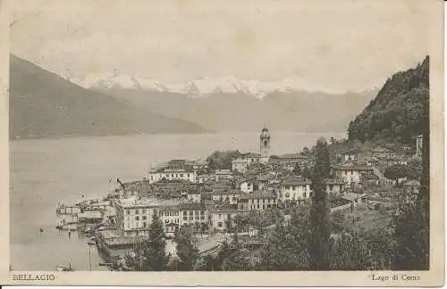 PC40479 Bellagio. Comer See. 1925. B. Hopkins