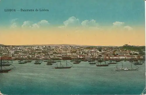 PC40682 Lissabon. Panorama von Lissabon. B. Hopkins