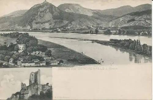 PC40612 Gruss vom Drachenfels a. Rhein. B. Hopkins