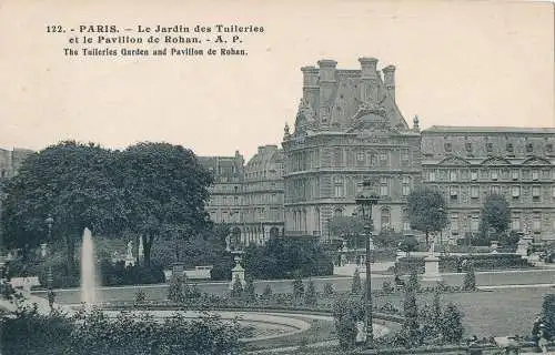 PC39049 Paris. Der Tuileriengarten und der Rohan-Pavillon. E. Papeghin. Nein