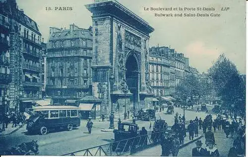 PC39288 Paris. Bollwerk und Saint Denis Tor. J. Cormault. Nr. 15