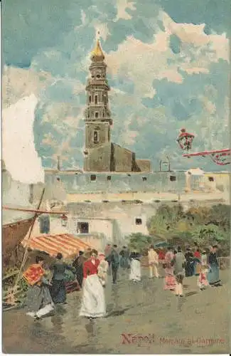 PC40152 Neapel. Karminmarkt. 1908. B. Hopkins