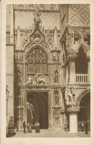 PC39193 Venedig. Dogenpalast. Papiertür. Ongania