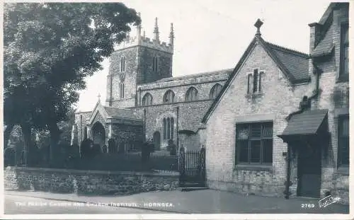 PC41906 Die Pfarrkirche und das Kircheninstitut. Hornsea. Walter Scott. Nr. 2769.