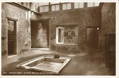 PC39208 Herculaneum. Atrium der Casa Sannitica. V. Karcavallo. Nr. 521. RP