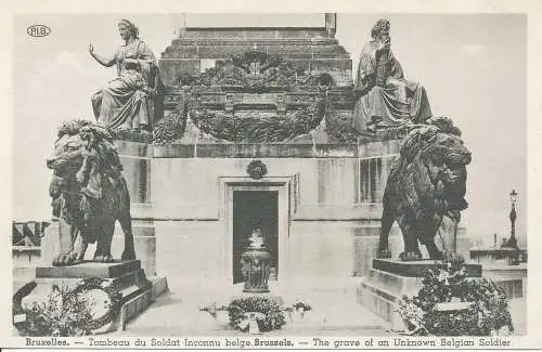 PC40494 Brüssel. Das Grab eines unbekannten belgischen Soldaten. Kongresssäule