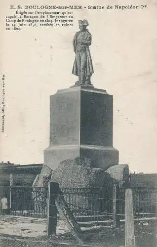 PC42621 E. S. Boulogne sur Mer. Statue von Napoleon I.. B. Hopkins