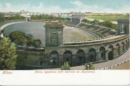 PC40465 Mailand. Arena Pferderennbahn von Napoleon I. erbaut. B. Hopkins