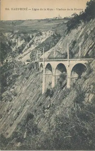 PC39124 Dauphine. Linie der Mauer. Viadukte der Rivoire. P. Gaude. Nr. 215