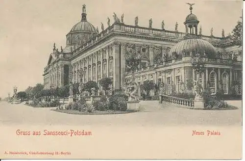 PC39492 Gruss aus Sanssouci. Potsdam. Neuer Palast. A. Steinbruck