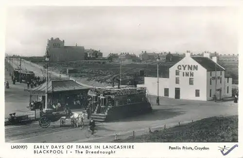 PC41817 Frühe Tage der Straßenbahnen in Lancashire. Blackpool. Der Dreadnought. Pamlin