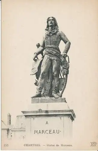 PC38429 Chartres. Statue von Marceau. Neurdein Brüder. Nr. 850. B. Hopkins