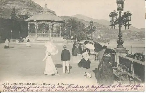 PC40228 Monte Carlo. Kiosk und Terrasse. Weste. Nr. 523. 1903. B. Hopkins