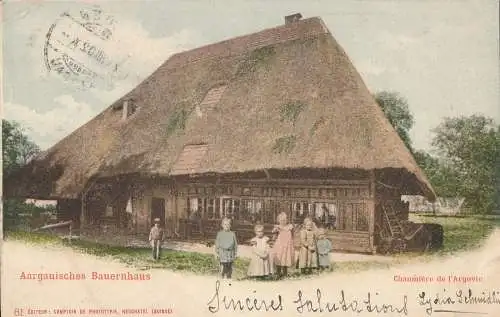 PC41967 Aargauisches Bauernhaus. Fototypie. 1902