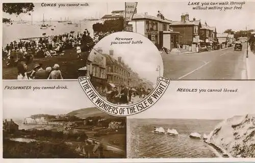 PC41853 Die fünf Wunder der Isle of Wight. Multi-View. W.J. Nigh